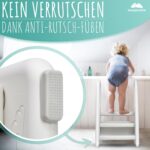WOLKENGLÜCK® Tritthocker Kinder 3 Stufen – Rutschfester Kinderhocker für Bad & Küche – Bild 4