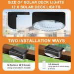 Bzavor 12er Set Solarleuchten für Aussen – IP65 Wasserdichte Gartenbeleuchtung mit Automatik – Bild 6