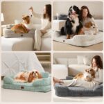 EHEYCIGA Orthopädisches Hundebett 91x68cm – Memory Foam Hundesofa mit Nackenstütze – Bild 9