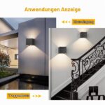 Klighten 12W LED Aussenlampe mit Bewegungsmelder – Moderne Wandleuchte IP65 für Innen & Aussen – Bild 8