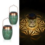 2er Set LED Solar Laterne Aussen – Orientalische Vintage Gartendeko mit IP65 Wasserschutz