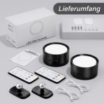 VIIVUU LED Wandleuchte mit Akku & Fernbedienung – 360° drehbar, 10 Helligkeitsstufen, 2er Set – Bild 9