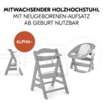 hauck Alpha+ Hochstuhl Newborn Set mit 2in1 Bouncer – Mitwachsend bis 90 kg – Bild 4