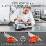 Rehomy Elektrischer Messerschärfer 3-Stufen mit Diamantscheiben – Profi-Schärfsystem für Küchenmesser – Bild 7