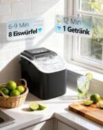 vcloo Tragbare Eiswürfelmaschine – 12 kg/24h, 2 Grössen, Selbstreinigung – Bild 3