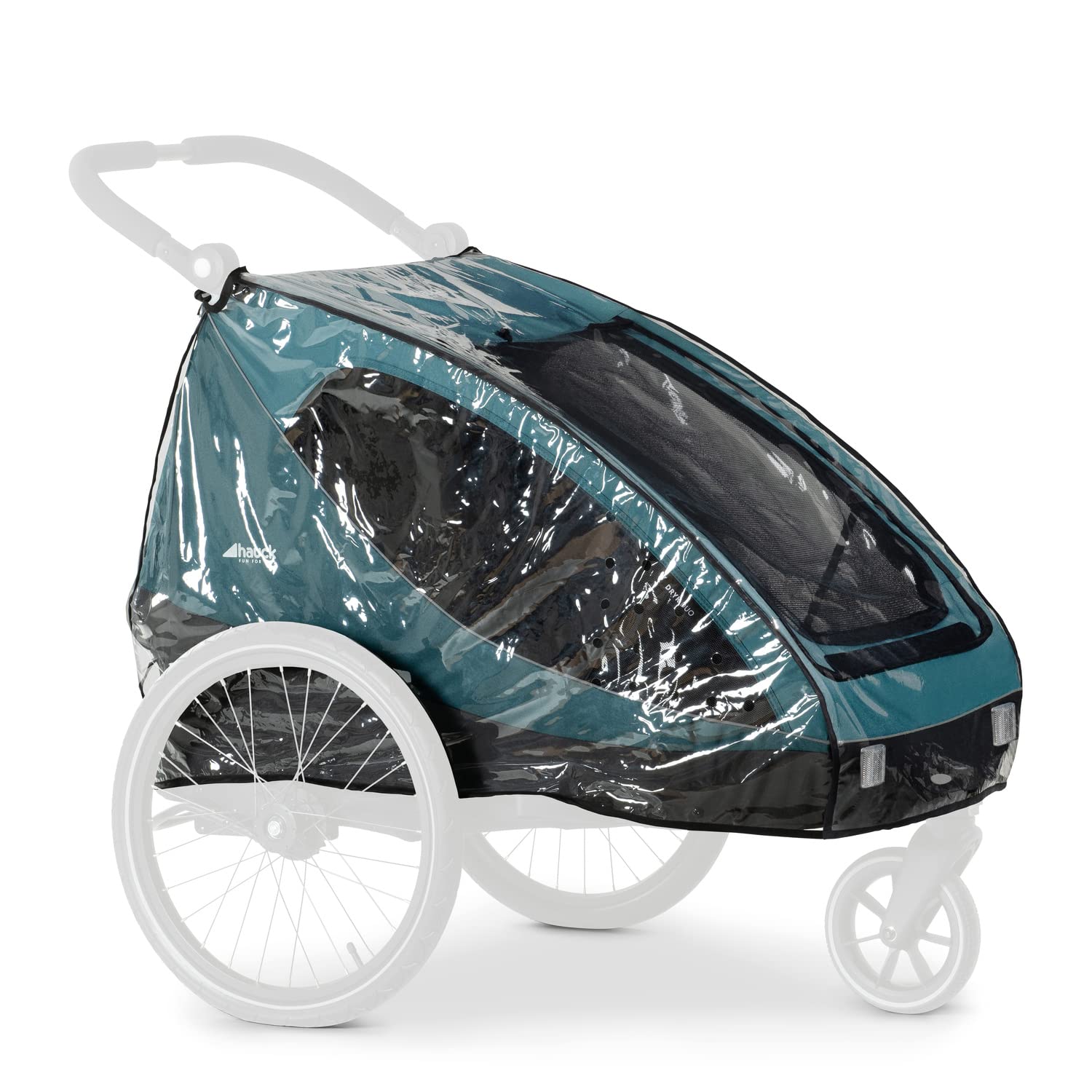 hauck Regenverdeck für Dryk Duo & Dryk Duo Plus – Fahrradanhänger Regenschutz