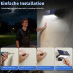 JESLED Solarleuchte 108 LEDs mit Bewegungsmelder & 3 Farbtemperaturen – IP65 Aussenleuchte – Bild 3