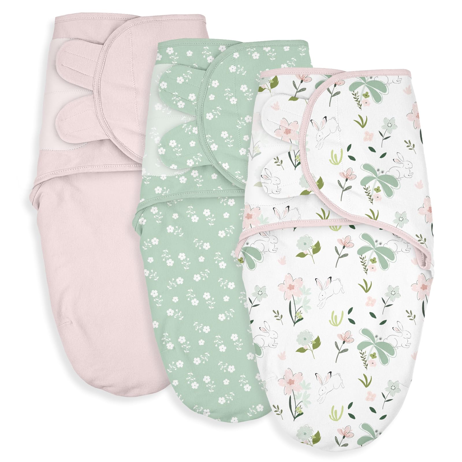 Soarwg Kids Pucksack 3er-Pack 0-3 Monate – Verstellbar, 100% Baumwolle, Oeko-Tex