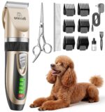 Oneisall Hundeschermaschine mit LCD-Anzeige – Kabellos, 4h Akku, Leise für Hunde & Katzen