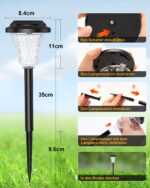 LuJasi Solarleuchten Garten 12er Set IP65 – Warmweisse Gartenbeleuchtung mit Projektionen – Bild 5