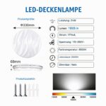 EXTRASTAR 33cm LED-Deckenleuchte 24W Kaltweiß 6500K – Energiesparend für alle Räume – Bild 3