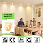 GeyouLux LED-Einbaustrahler 6er Set, 7W 700lm Dimmbar – Flache Deckenspots für Bad & Küche – Bild 8