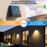 Soiarllt Solar-Wandleuchte mit Radar-Bewegungsmelder IP65 – 1800mAh Akku, 20-24h Laufzeit – Bild 5