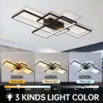 ASJK LED Deckenleuchte 80cm 60W – Dimmbar mit Fernbedienung für modernes Wohnzimmer – Bild 2