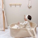Baby Moses Korb aus Baumwollseil – Tragbares Babybett für Reisen & Zuhause – Bild 2