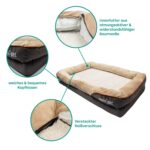 Emmi-pet Orthopädisches Hundebett 120x85cm – Ergonomisches Hundesofa für grosse Hunde – Bild 3