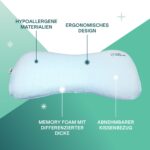 Koala Babycare Babykissen gegen Plagiozephalie bis 36 Monate – Memory Foam Kopfkissen – Bild 4