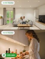 HOMEOW LED Einbaustrahler 230V 4W – 10er Set mit Farbtemperaturwahl für Badezimmer – Bild 8