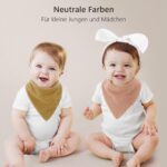 Bearmoss 8er-Pack Baby Lätzchen Dreieckstuch – 100% Musselin-Baumwolle mit verstellbaren Druckknöpfen – Bild 4