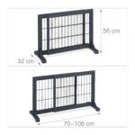 Relaxdays Absperrgitter ausziehbar 56x70-108 cm – Schutzgitter für Treppen & Türen – Bild 3