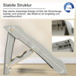 Froadp Klappbare Hundetreppe 4 Stufen – Stabile Haustiertreppe für Sofa & Auto (Grau) – Bild 4