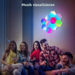 OurLeeme Hexagon LED Panel 12er Set RGB – Gaming Wandleuchte mit App & Fernbedienung – Bild 4