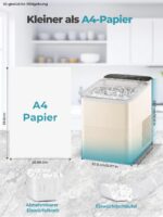 FOHERE Eiswürfelmaschine Klein – 14 kg/24h, 9 Würfel in 5 Min, Selbstreinigung – Bild 5