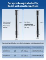 WildKids Steckachse M12 160-172 mm – Universelle Fahrradanhängerkupplung für Thule & Qeridoo – Bild 3