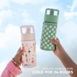 Simple Modern Summit Kindertrinkflasche 415ml mit Strohhalm – Isolierte Edelstahl-Trinkflasche Pink Ballerina – Bild 5