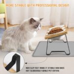 Lannvan Katzennapf 3er Set – Ergonomische Futterstation mit Keramik & Bambus für Katzen – Bild 4