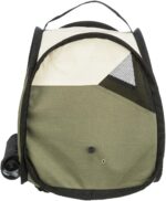 TRIXIE Transporttasche 27×32×27 cm – Beige/Olivgrün mit Holzsitzstange & Seitentasche – Bild 2