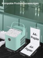 FOHERE Eiswürfelmaschine 14 kg – Kompakte Ice Maker mit 2 Grössen & Selbstreinigung – Bild 6