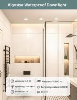 Aigostar LED Einbaustrahler 3er Set – IP65 Wasserdicht, 4.8W, Natürliches Licht 4000K – Bild 2