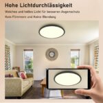 Swoieltr LED Deckenleuchte 30cm ultradünn – dimmbar mit Fernbedienung & Farbtemperatur – Bild 5