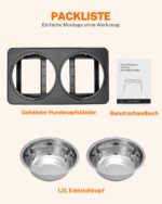 Toozey Hundenapf Höhenverstellbar mit 2x 1200 ml Edelstahl-Schüsseln – für Mittelgrosse & Grosse Hunde – Bild 8