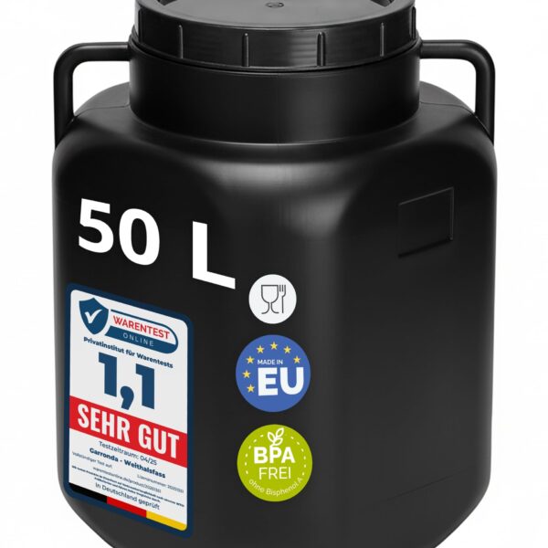 Garronda 50L Weithalsfass – BPA-freier Kunststoffbehälter für Lebensmittel & Wasser