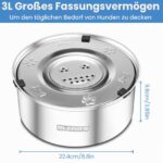 IDOGCHEW Wassernapf 3L Edelstahl – Anti-Schlabber Trinknapf für mittlere bis grosse Hunde – Bild 5
