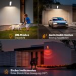 ToyGlee LED Außenlampe mit Bewegungsmelder – 10000mAh Akku, IP65 Wasserdicht für Garten & Garage – Bild 4
