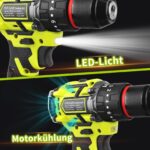 VOERJIA 21V Akkuschrauber-Set mit Schlagbohrfunktion – 65 Nm, 2 Akkus & 46-teiliges Zubehör – Bild 7