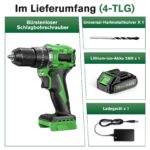 Ginour 21V Akku-Schlagbohrschrauber 50Nm mit Makita-Kompatibilität – Professionelles 3-in-1 Komplettset – Bild 8