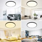 MOONSEA 48W LED Deckenleuchte Ø50cm Dimmbar 3000-6000K – Flache Designleuchte mit Fernbedienung – Bild 6