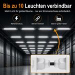 Tobeter LED Feuchtraumleuchte 120cm, 36W 3600lm – IP65 Werkstattleuchte für Garage & Keller – Bild 3