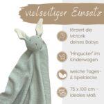 DIKOS SCHMUSE-Hase 2-in-1 Babydecke – Bio-Baumwolle mit GOTS & OEKO-TEX für Neugeborene – Bild 6