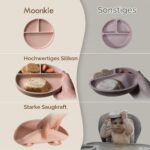 Moonkie 3er Silikon-Kinderteller-Set mit Saugnapf & Besteck – BPA-frei & spülmaschinenfest – Bild 6