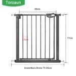 NAIZY Treppenschutzgitter 75-85 cm – Türschutzgitter ohne Bohren für Kinder & Haustiere – Bild 3