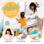 zoula kidz® Aufblasbarer Rausfallschutz 180 cm mit OEKO-TEX Bezug – Sichere Alternative zum Bettgitter – Bild 6