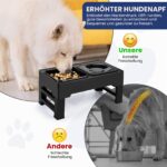 PETTOM Hundenapf Erhöht mit 4 Höhen – Futterstation für grosse Hunde – Bild 3