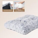 EHEYCIGA Hundebett 75x50cm mit Plüsch & rutschfester Unterseite – Waschbares Hundekissen für kleine Hunde – Bild 2