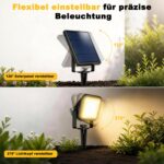 NATPOW Solar-Gartenstrahler 3000K – 2-in-1 Aussenleuchte mit 270° Ausrichtung & IP65 – Bild 8