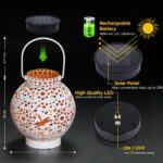 KOOPER Solarlaterne mit Lichtprojektion – Vintage-Metalllaterne IP65 für Garten & Terrasse – Bild 6